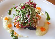 ノルウェーサーモンとグリル茄子のサラダ仕立て