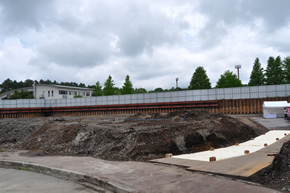 風越公園総合体育館の建設開始