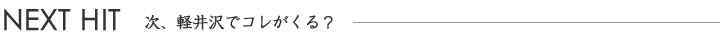 軽井沢新聞　ネクストヒット